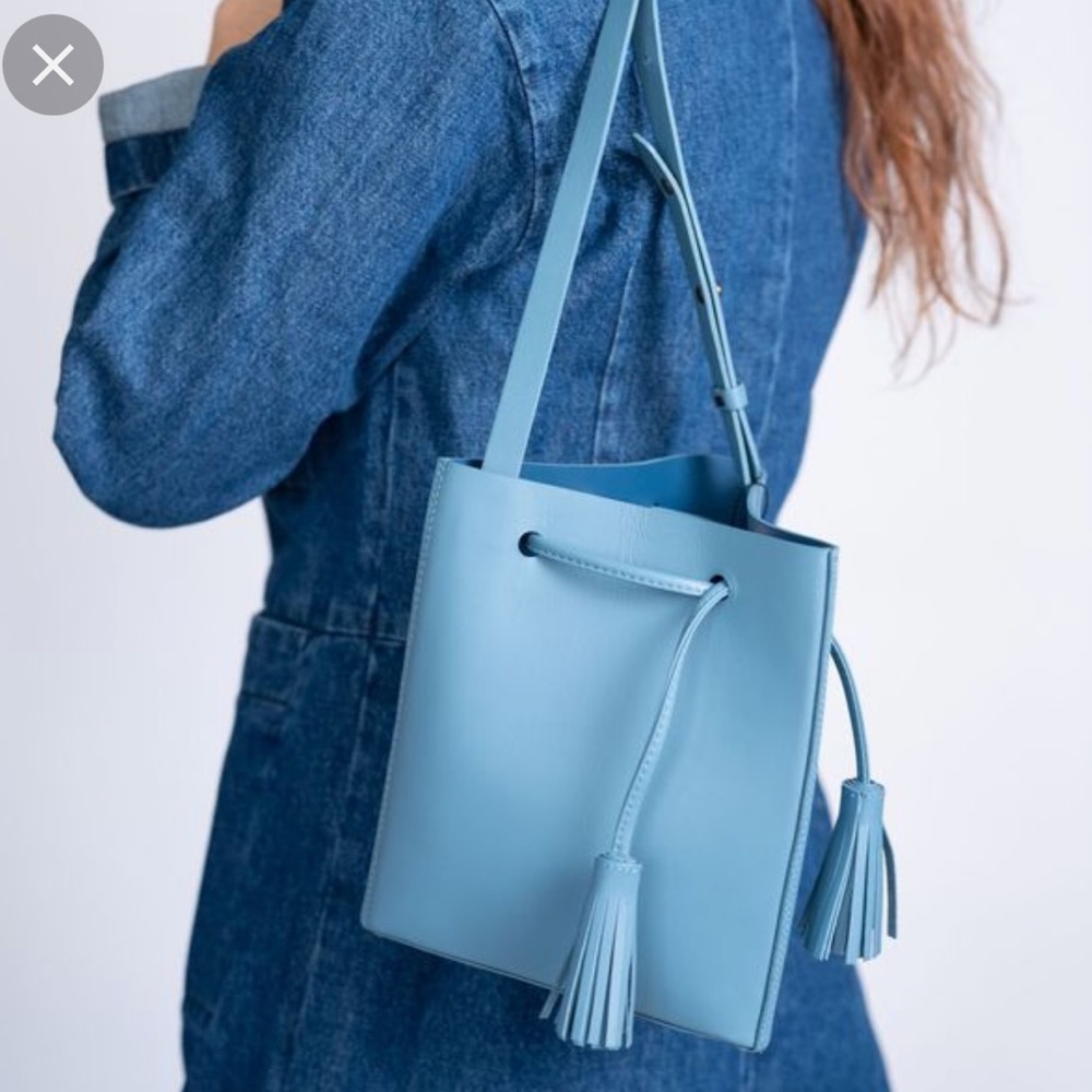 Vere Verto Tris Leather Bag w/ Tassel Like New
